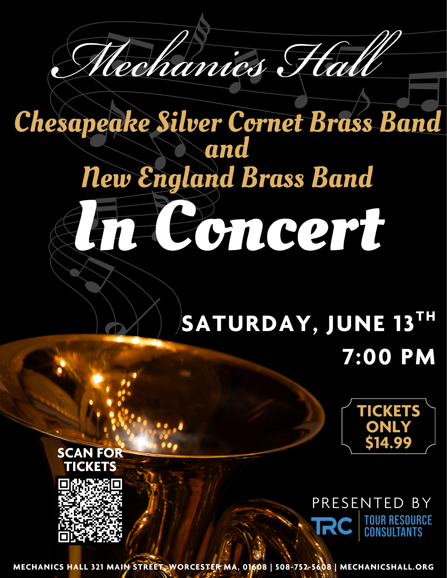 Digital Flyer for Chesapeake Silver Cornet Brass Band & New England Brass Band in Concert